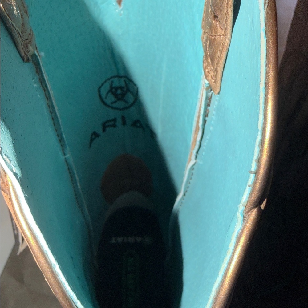 Ariat Women’s Frontier Tilly Western Boots with Blue Accents Size 11B - Picture 6 of 16